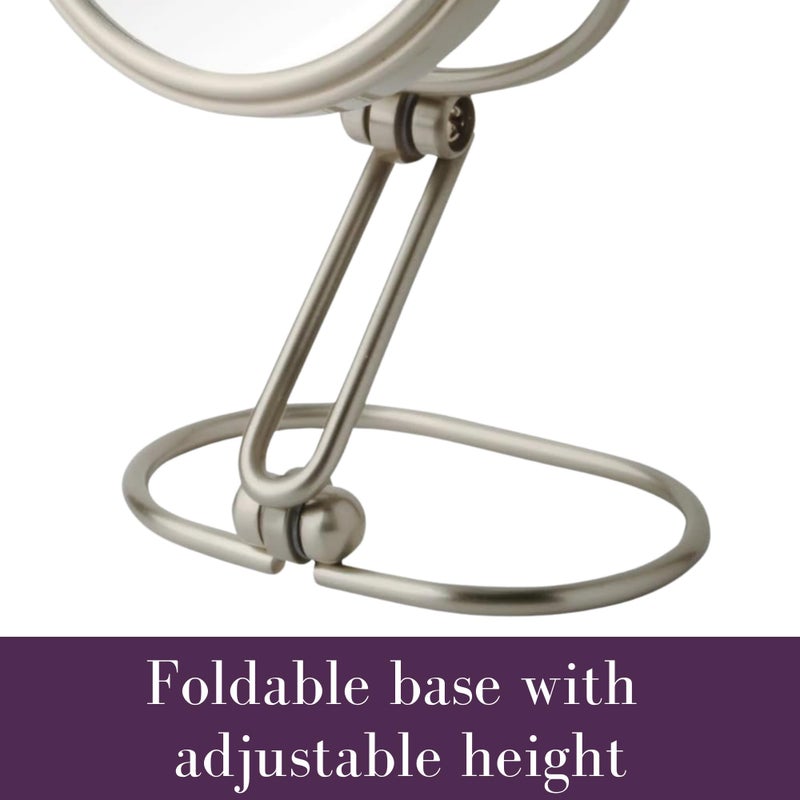 JERDON Compact Magnifying Mirror - Folding 3" Travel Mirror with 15X & 1X Magnification - Model MC315N - Image 5